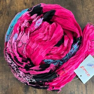 LA DoubleJ Vibrant Mixed-Print Scarves